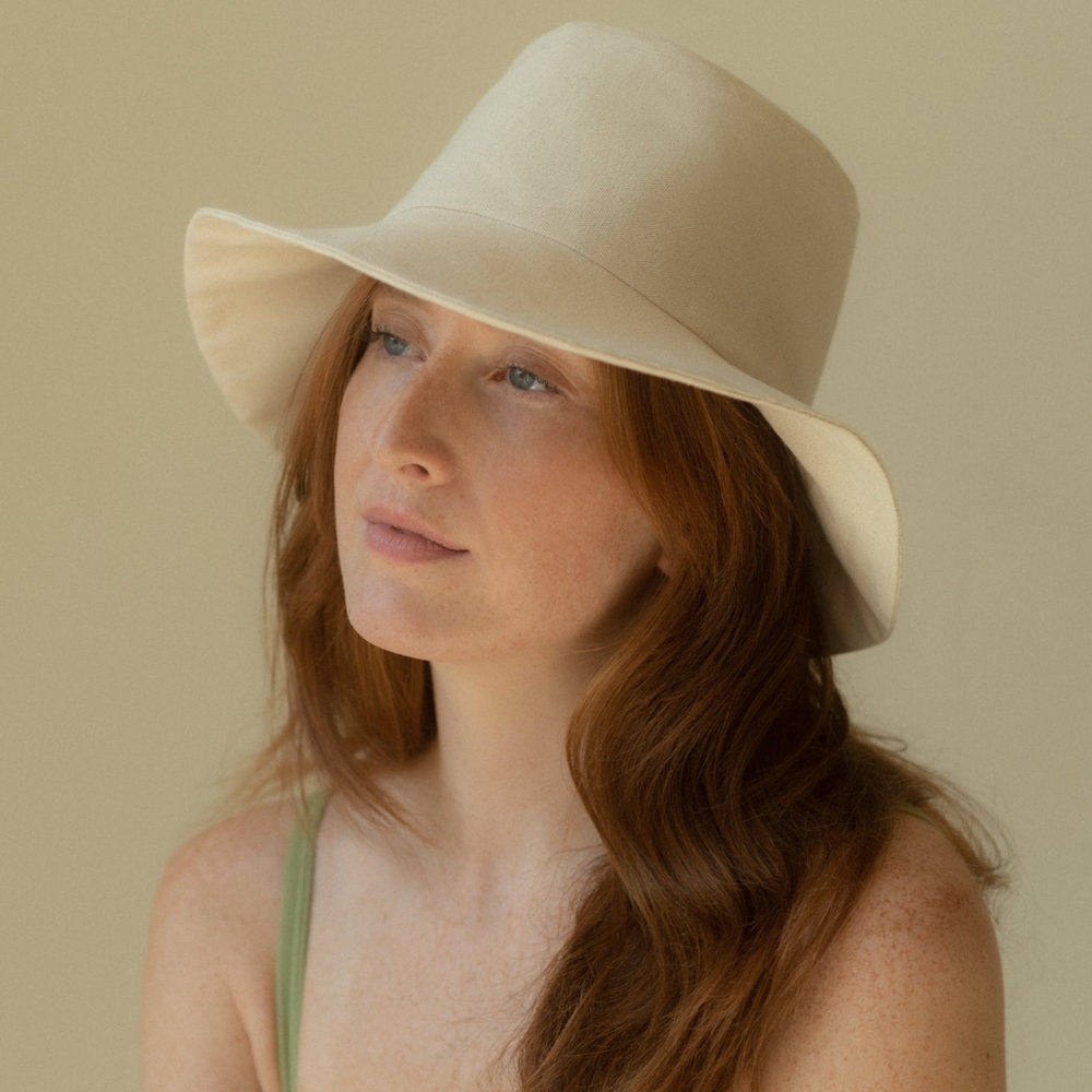 Small Lot Co. Natural Canvas Short-Brim Hat